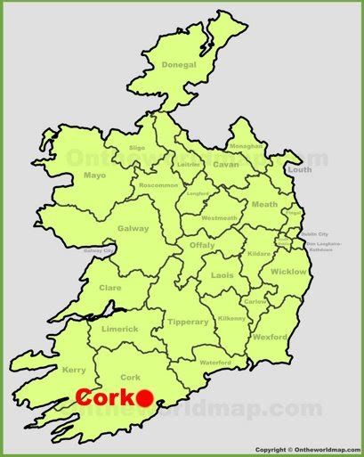 map of ireland cork.
